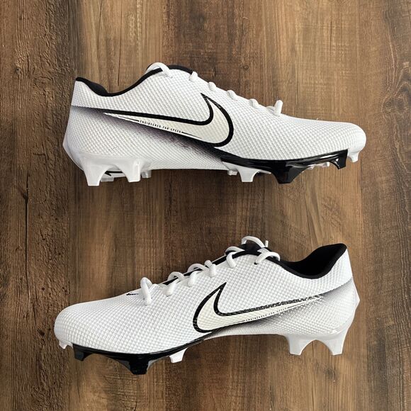 Nike Vapor Edge Speed 360 White Black Men Size 12.5 Football Cleats CD0082-100 main image 6